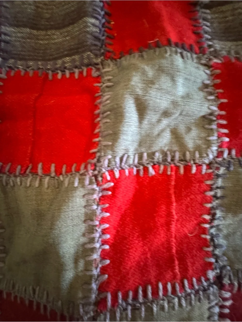 Patchwork Quilted Throw Blanket - Multicolor Squares